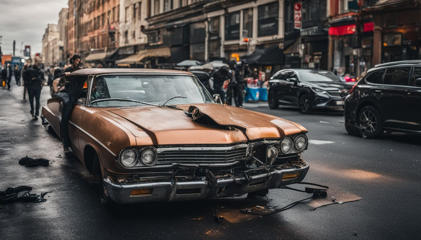 Car accident insurance claim concept explaining Georgia's at-fault insurance system.