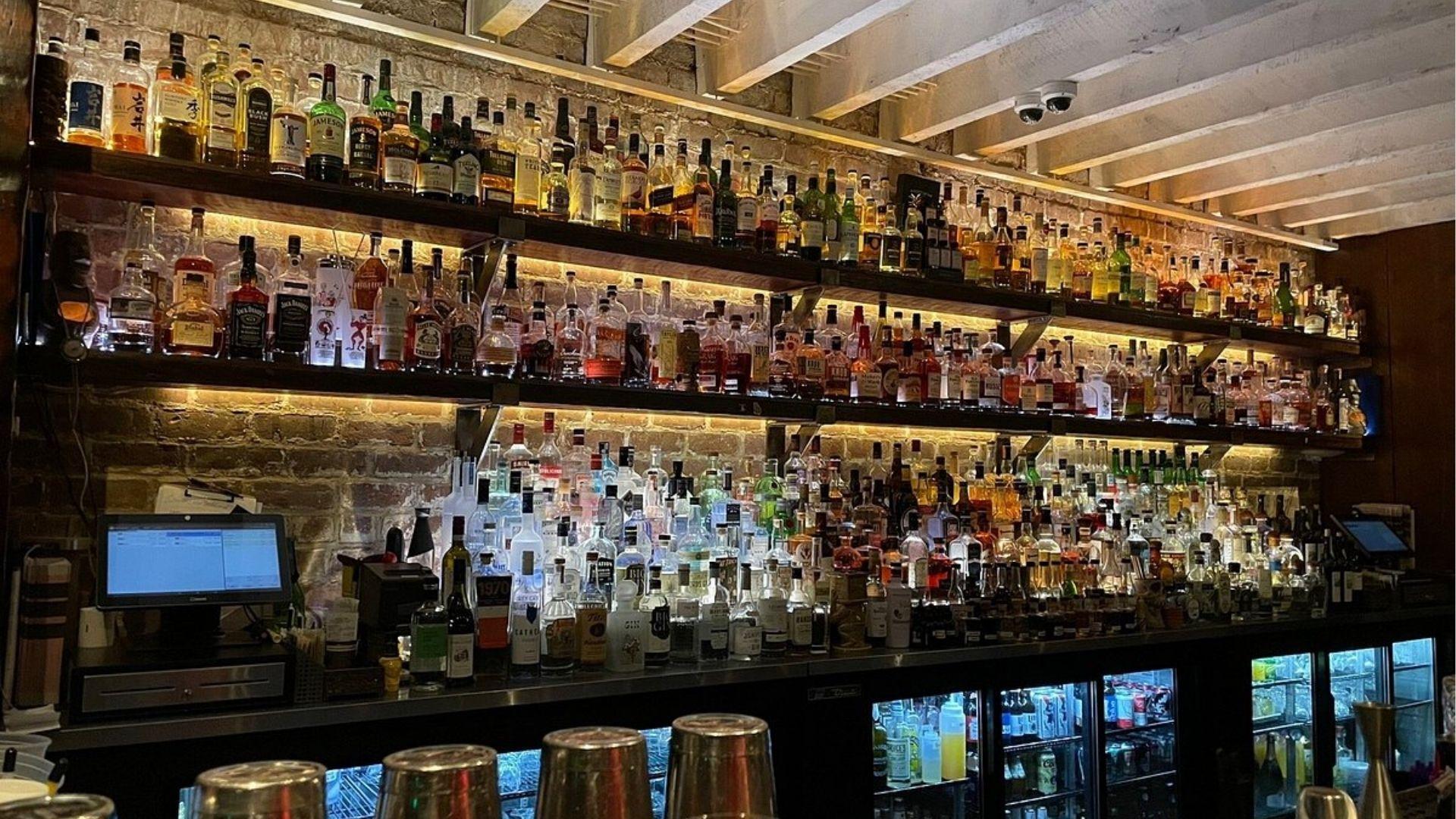 Alley Cat Lounge basement cocktail bar in Savannah