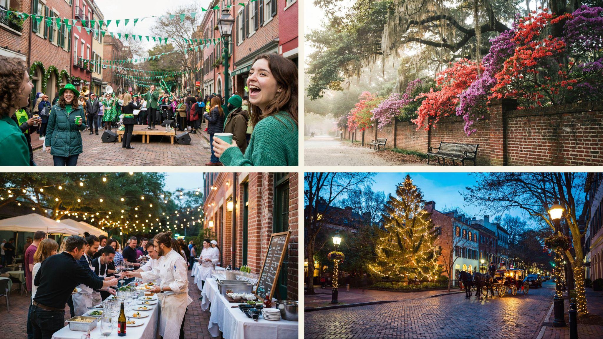 Seasonal events and festivals in Savannah throughout the year.