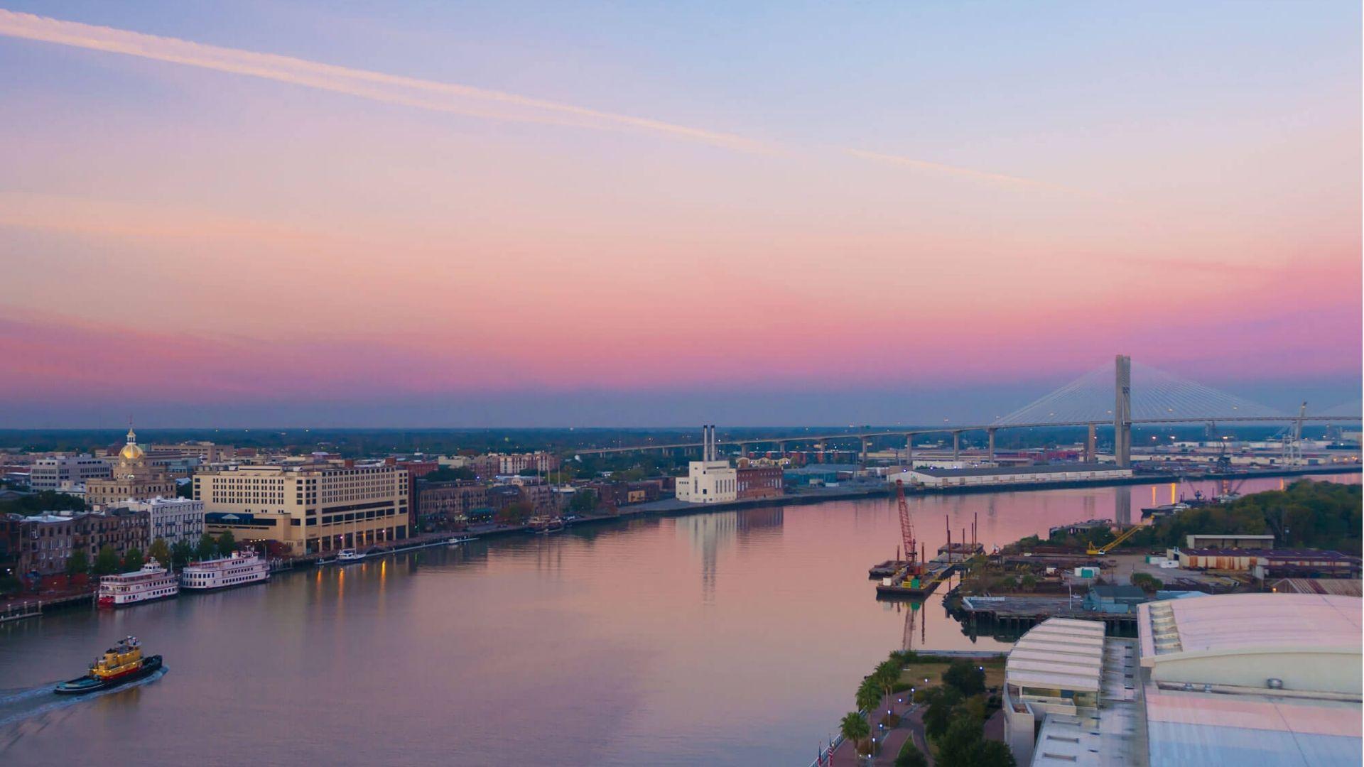IMAGE OF SUNRISE VIEW FROM RIVER STREET