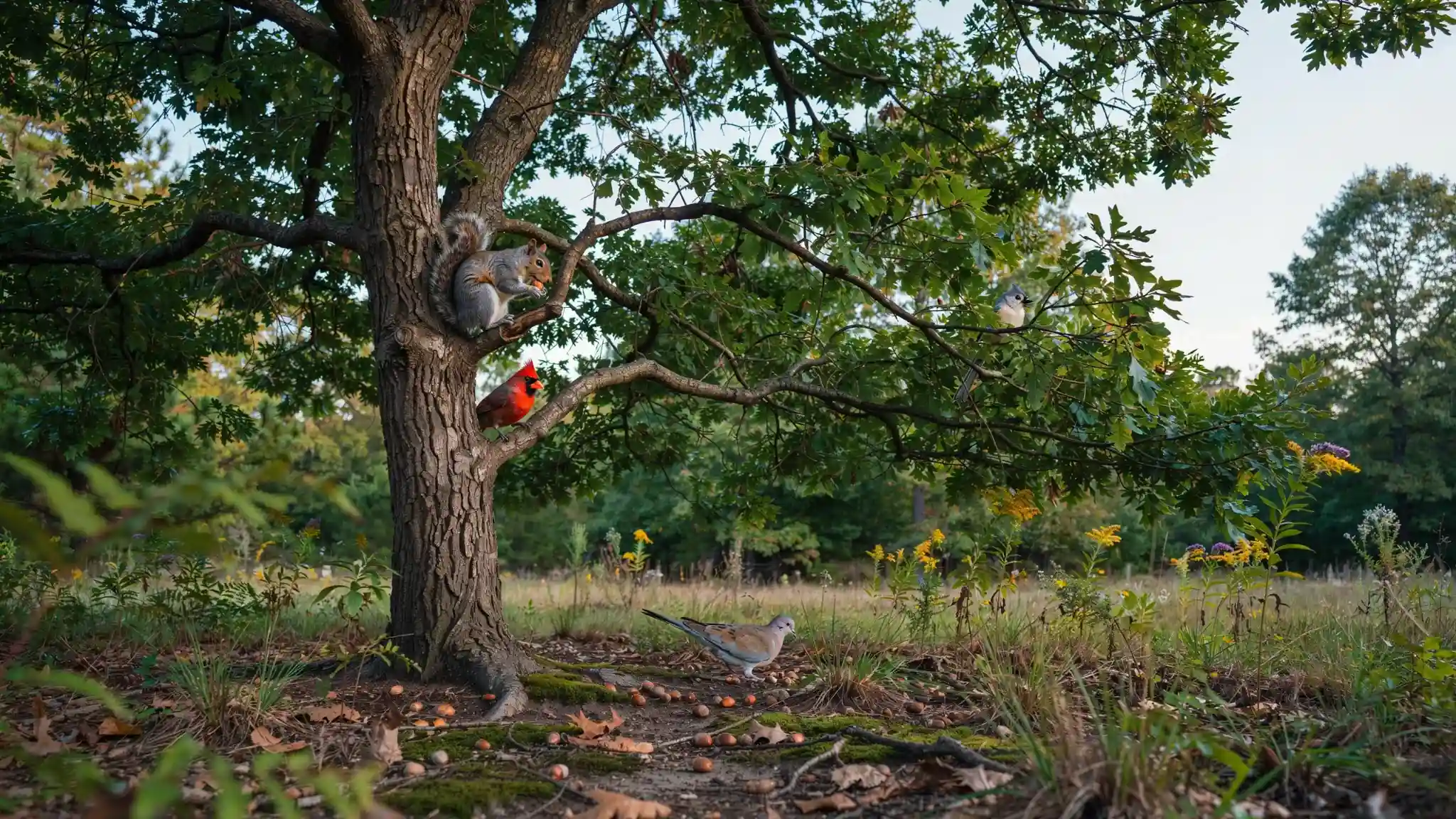 Live Oak trees provide habitat and ecological benefitsk