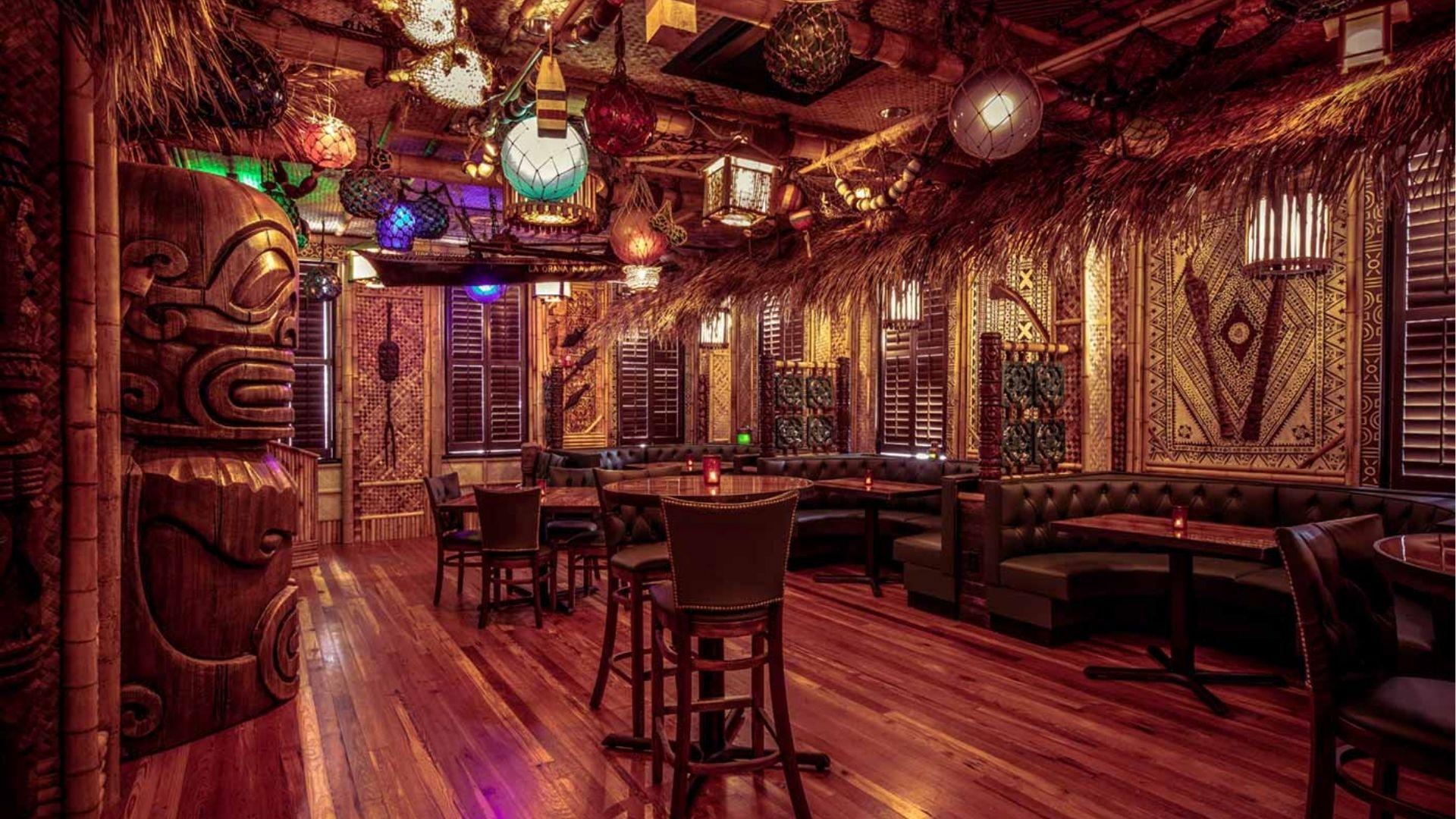 Tiki cocktails at The Bamboo Room Savannah