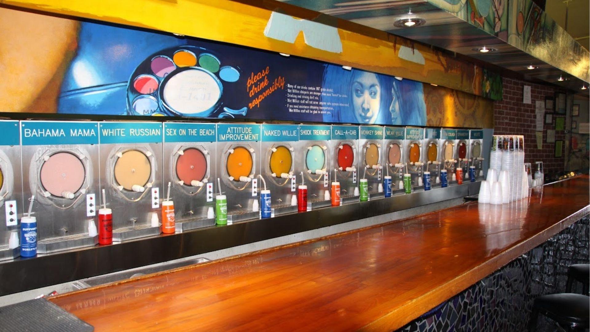 Frozen daiquiris at Wet Willie's Savannah