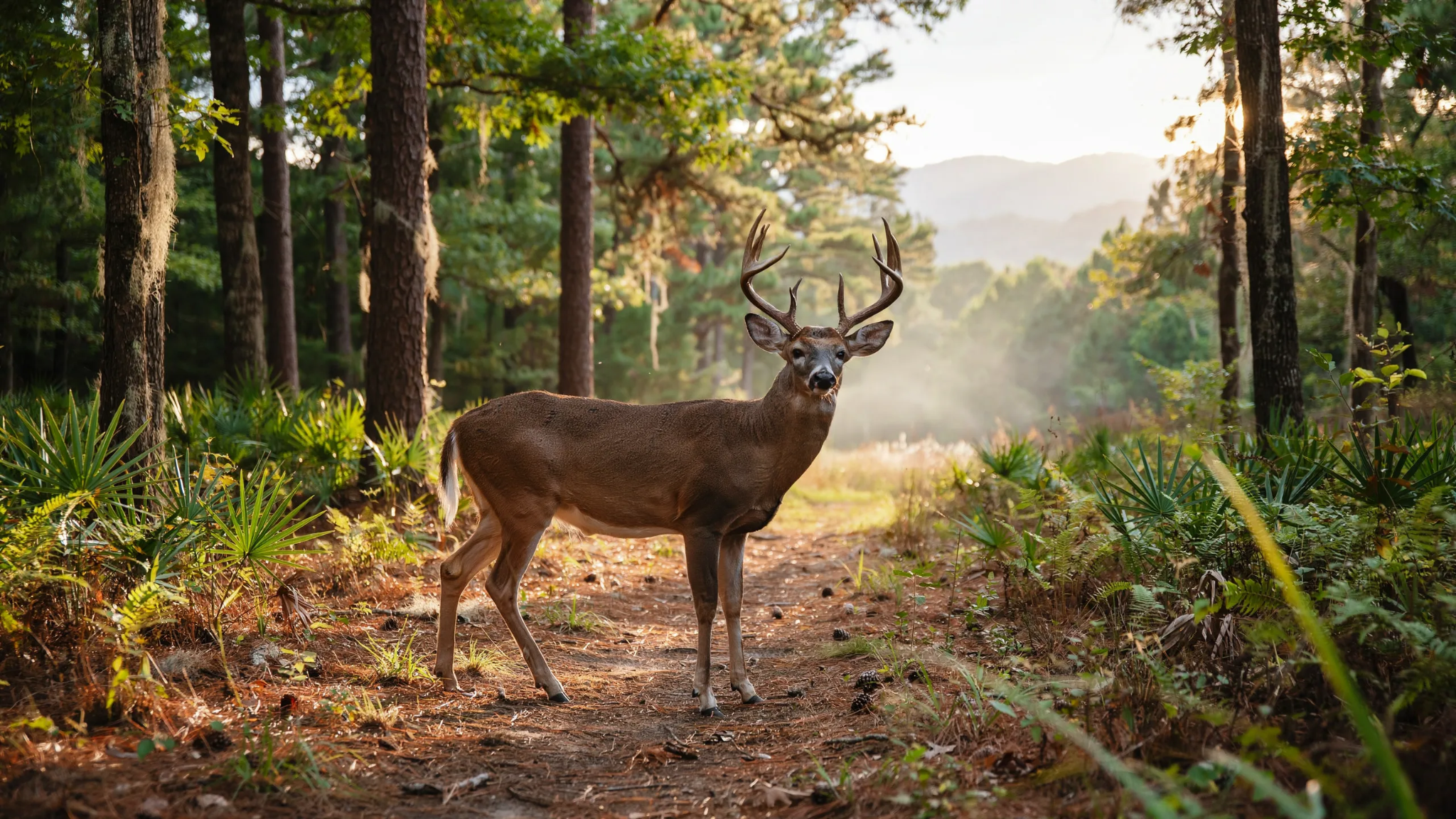 White-tailed deer symbolizing Georgia's cultural and environmental heritage.