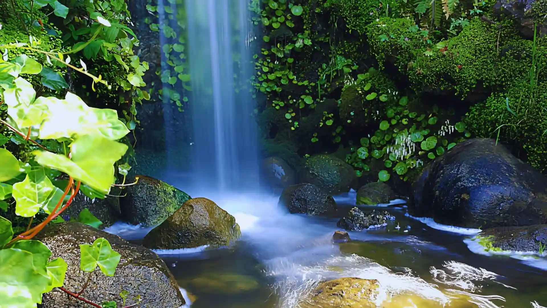 Blue Hole Falls with its signature blue-green pool.