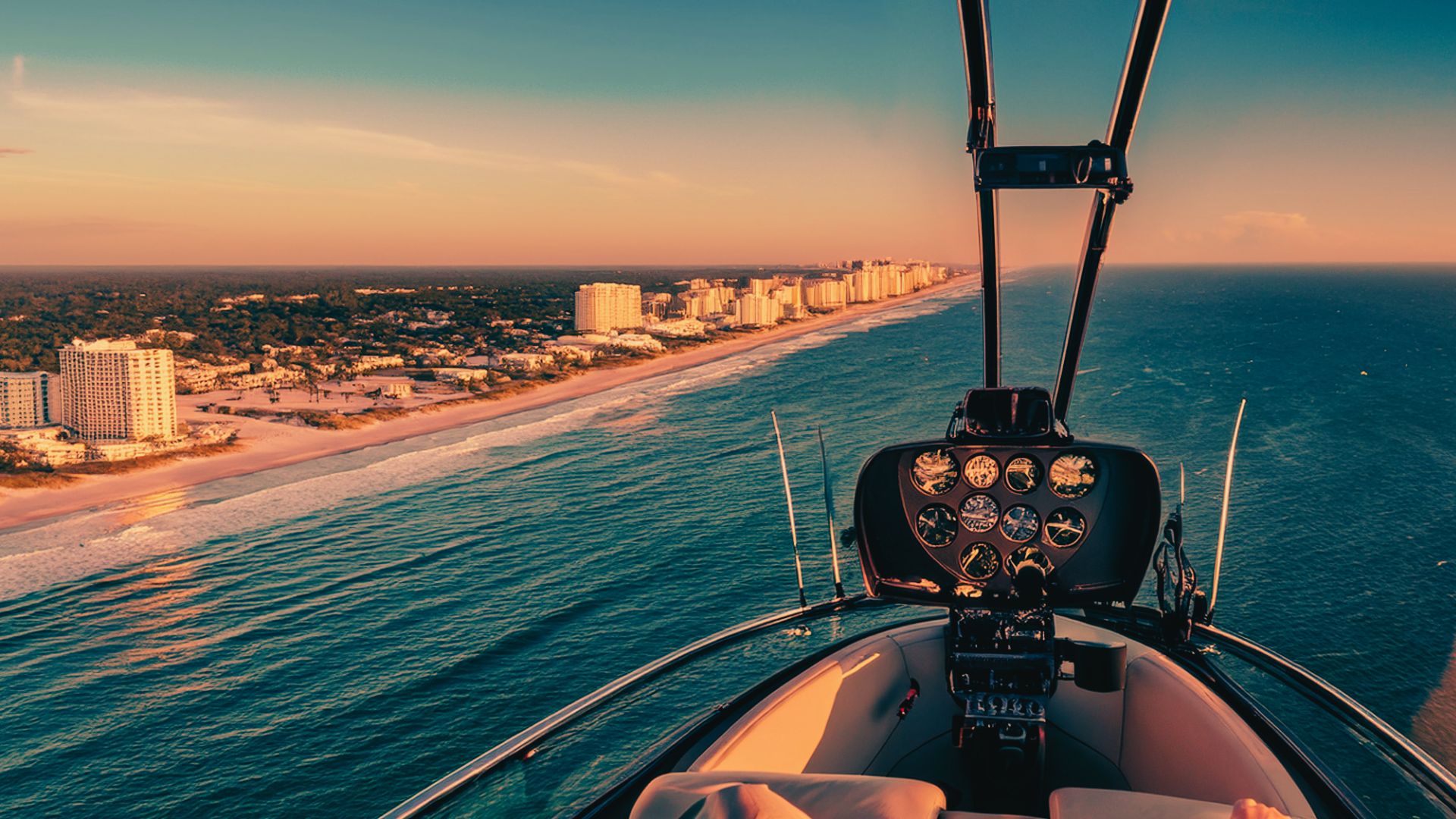 Helicopter tour at Myrtle beach.