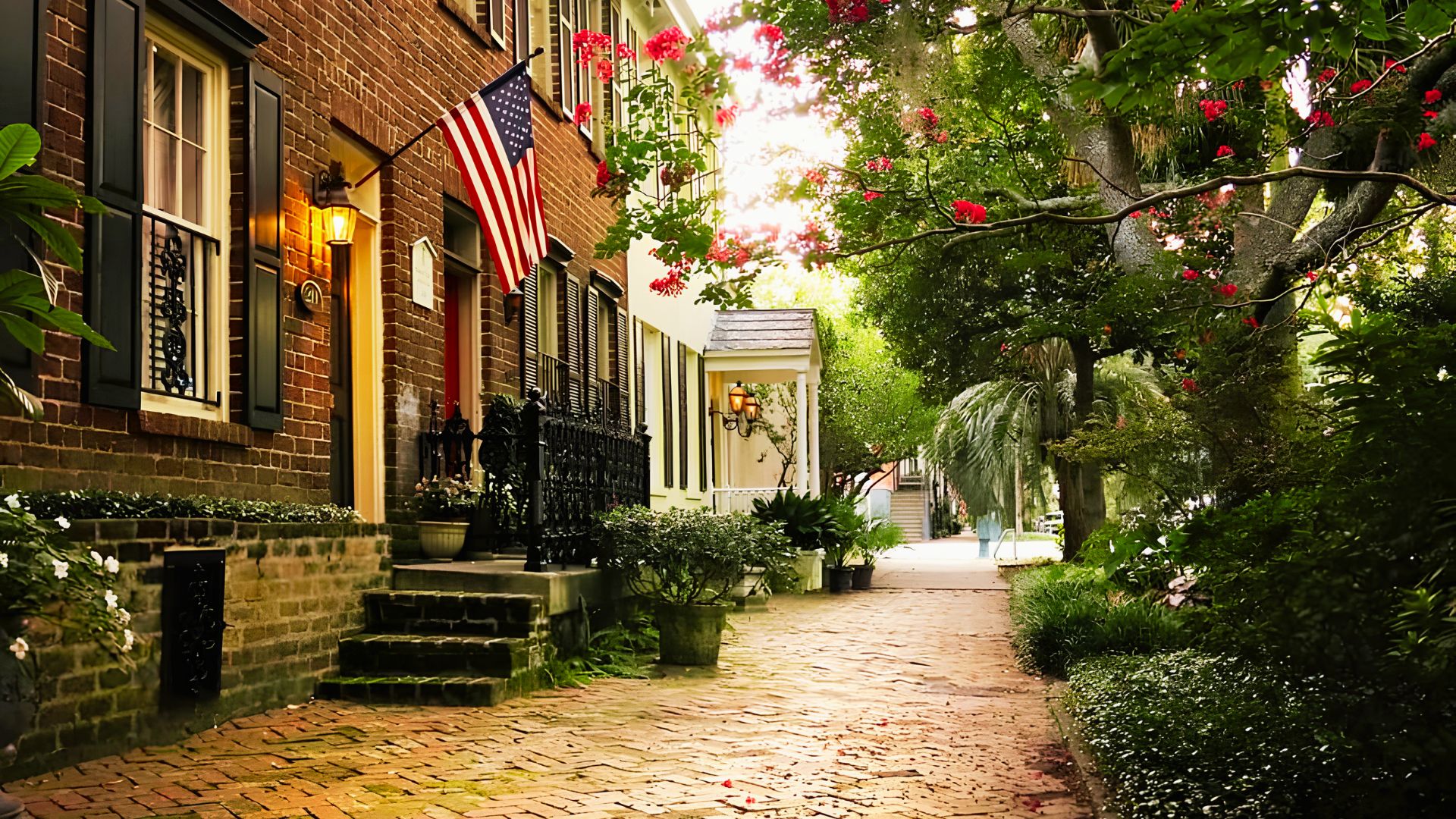 Historic street scene in South Savannah.
