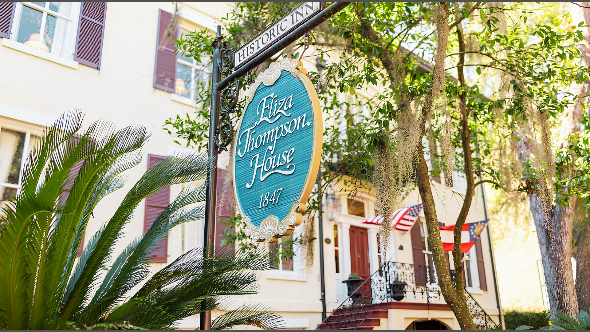 Exterior of the historic Eliza Thompson House in Savannah.