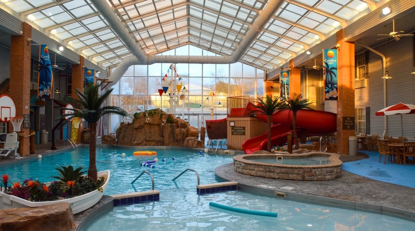 image of a kids-friendly hotel with separate pool for children.