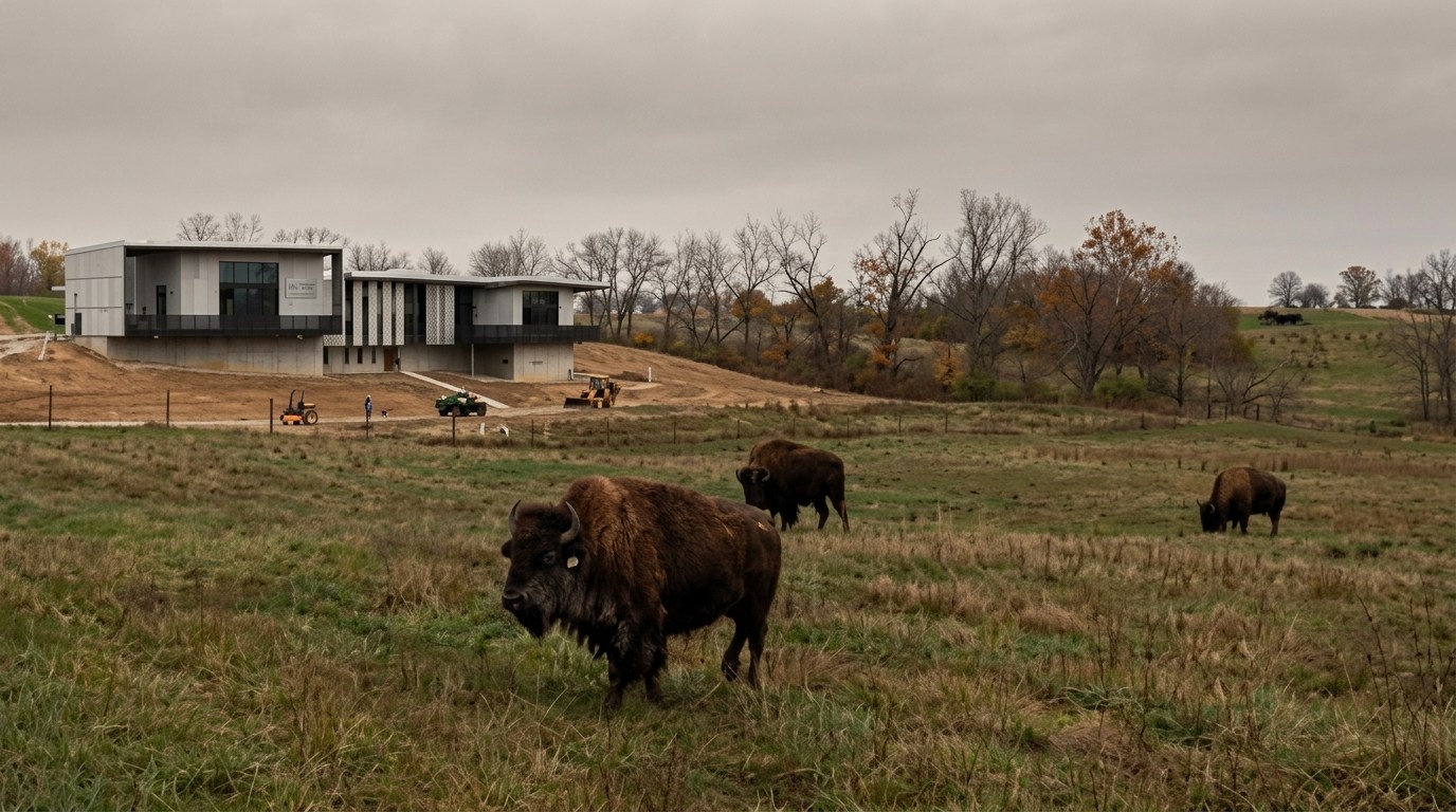 animals grazing at the Battelle Darby Creek Metro Park.