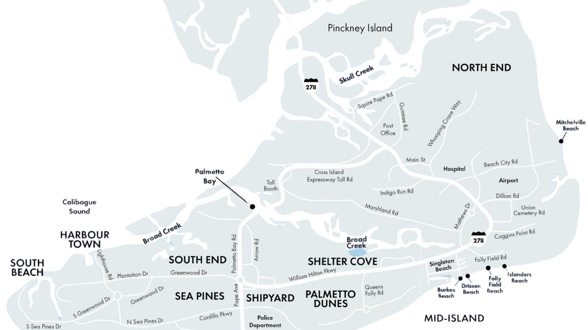 Map of Hilton Head