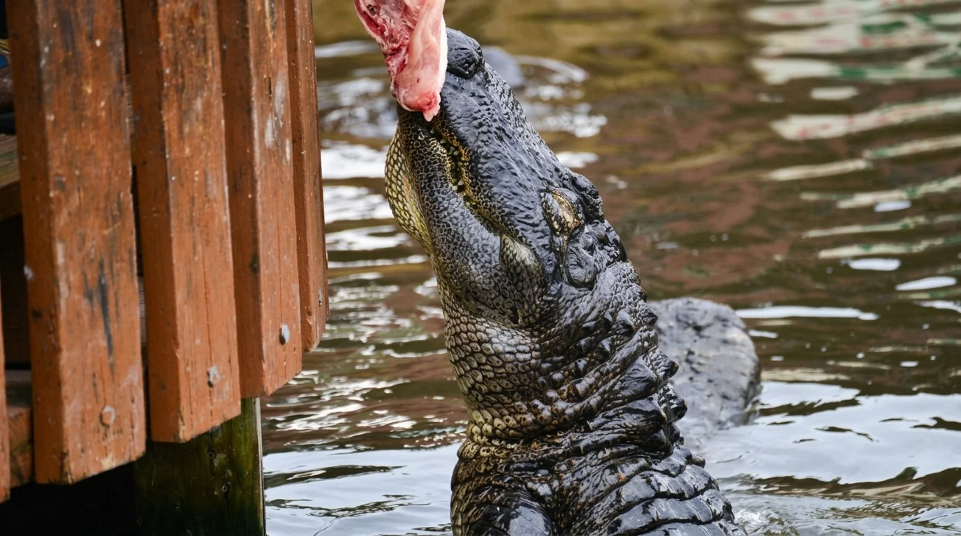 An Alligator in the North Charleston Wanamaker lake.