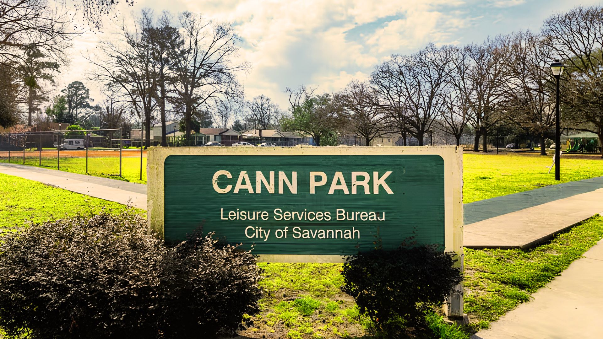 Green space and residential surroundings near Cann Park.