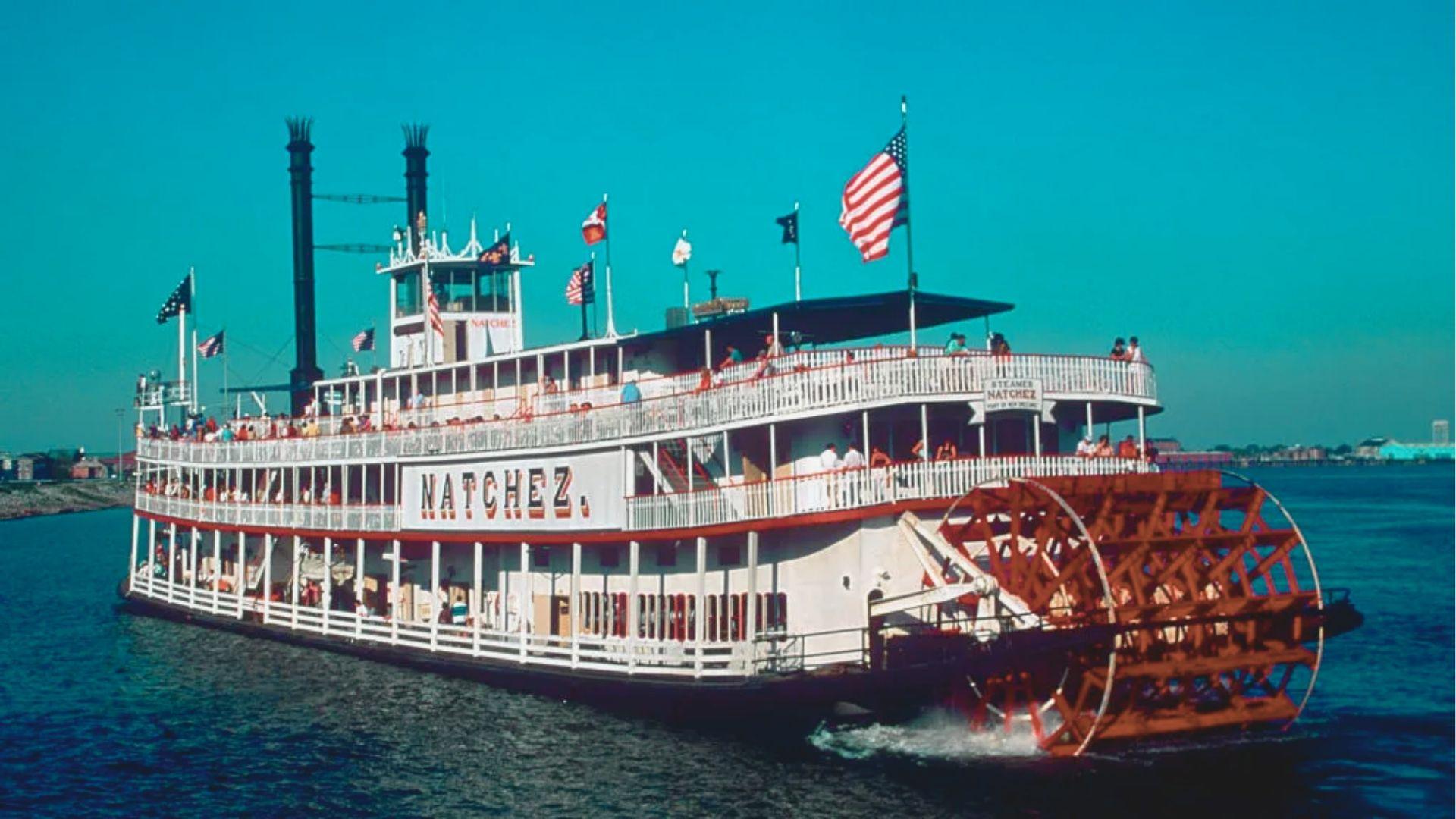 Cruise the Mississippi River on the historic Steamboat Natchez departing from the French Quarter.