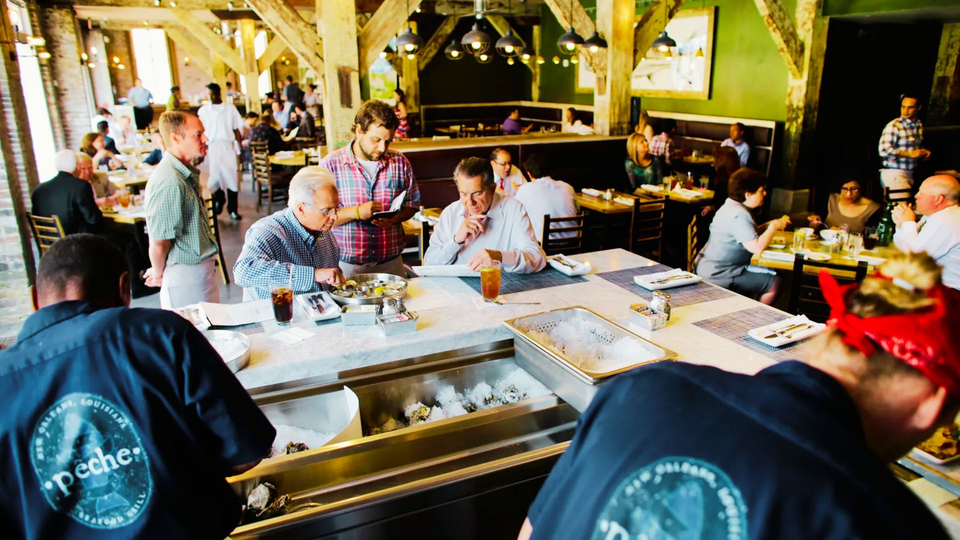 inside the Pêche Seafood Grill.