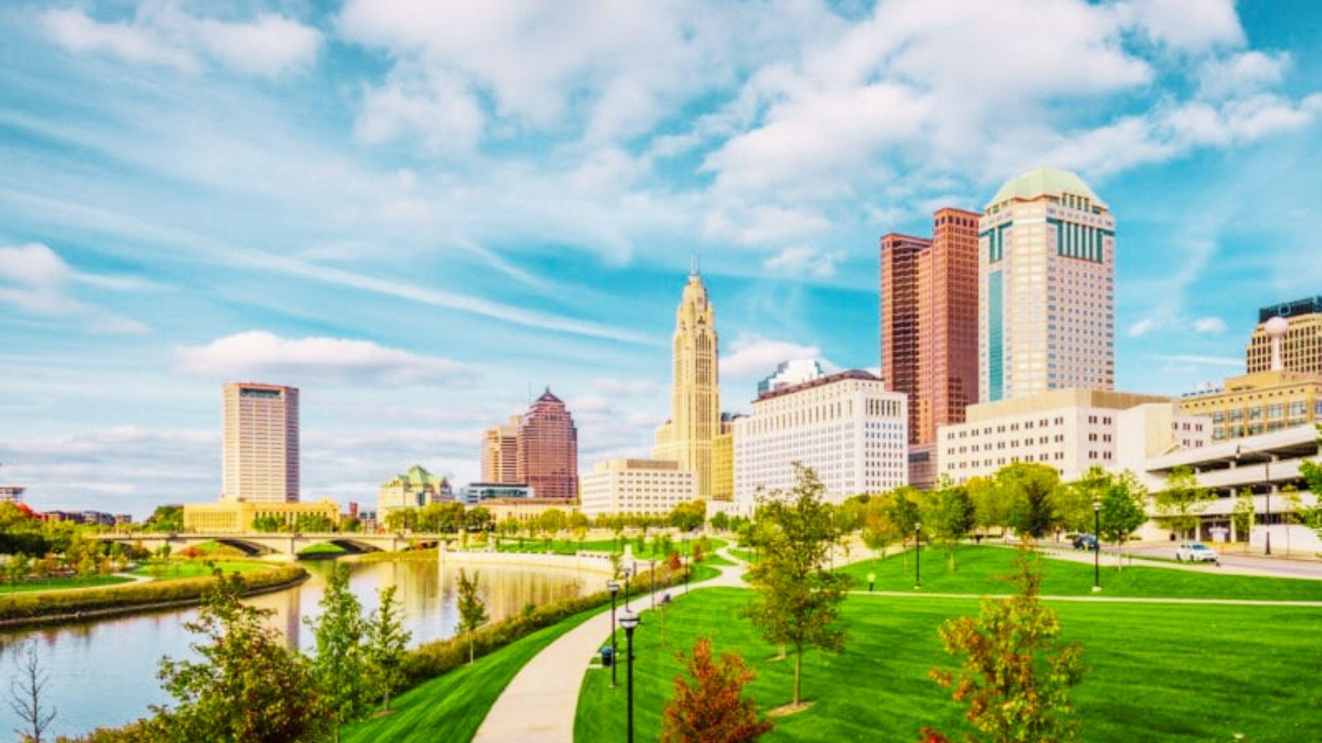 image showing highrise buildings of Columbus city.