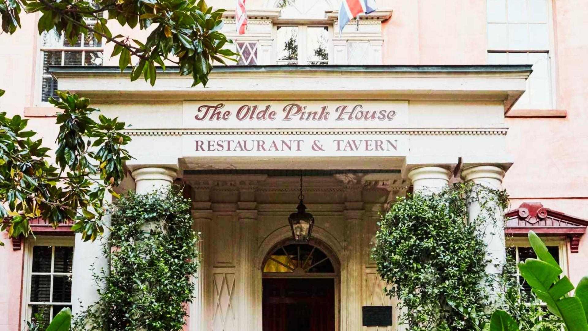 image showing entrance of Olde Pink House.