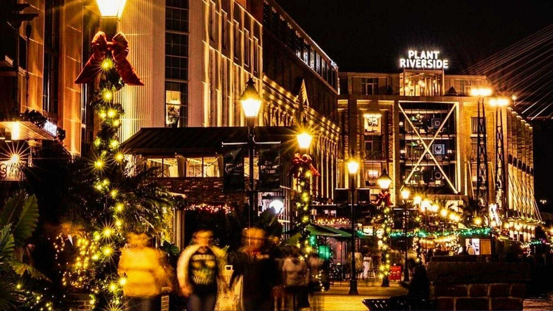 image showing December glow in Savannah, Georgia.