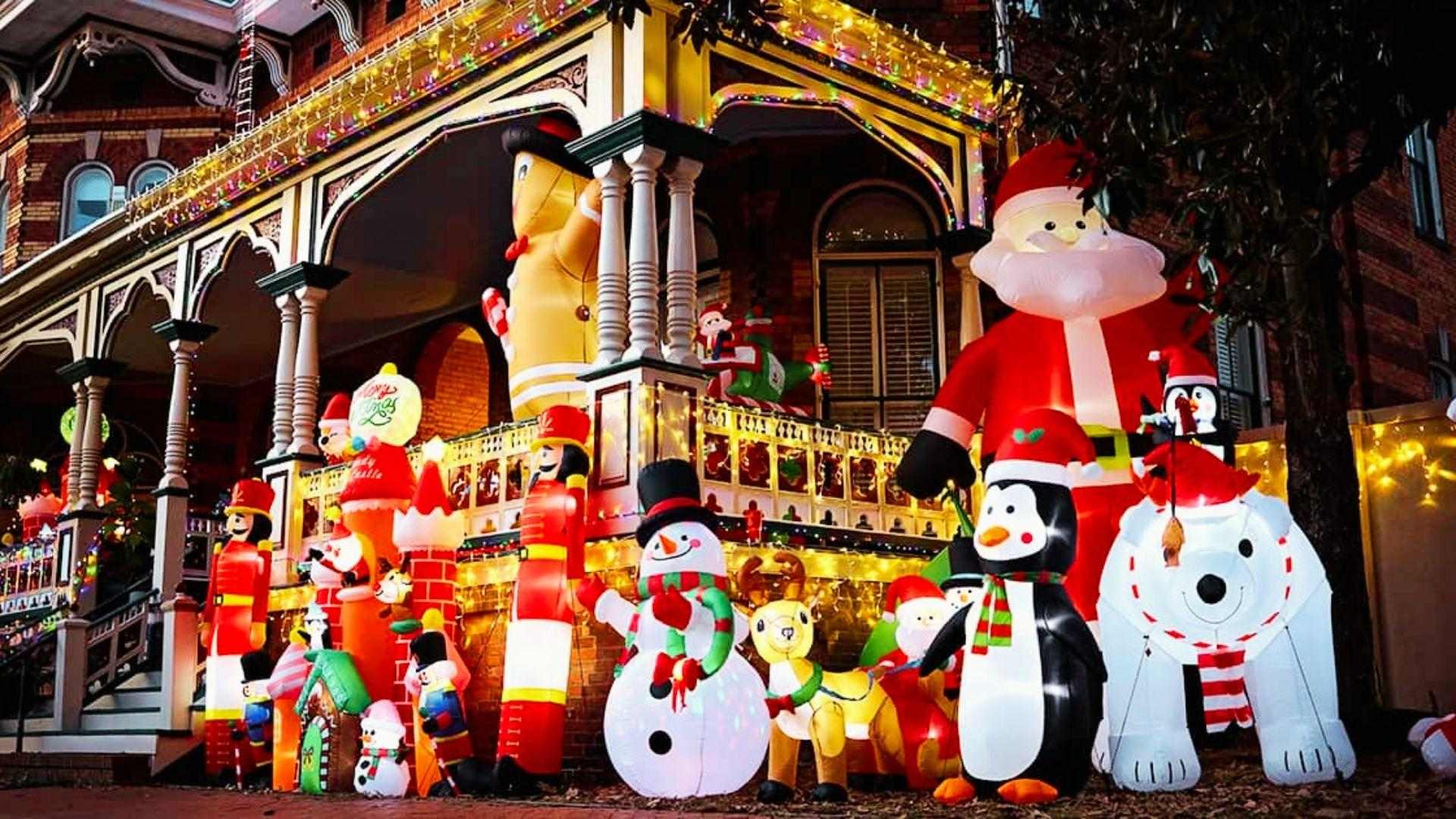 image showing Christmas decorations in Savannah.