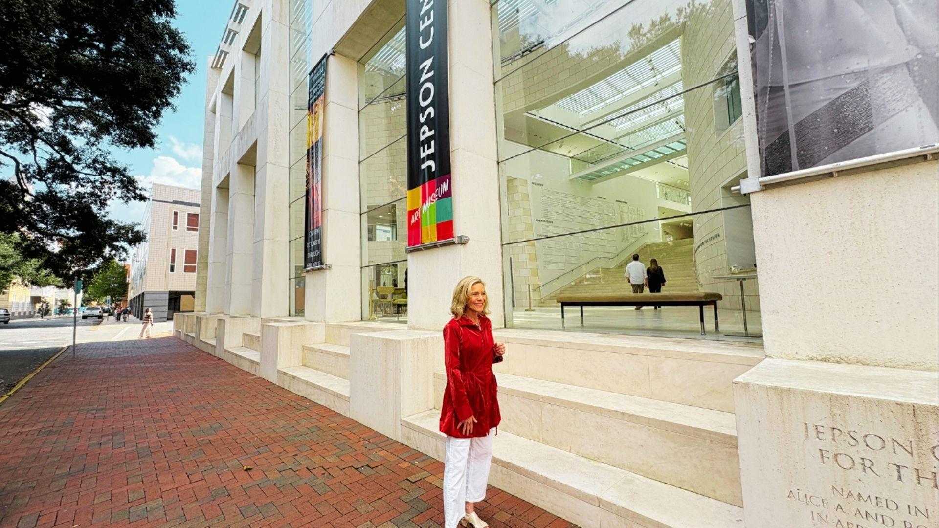Jepson Center for the Arts museum exterior in Savannah historic district October