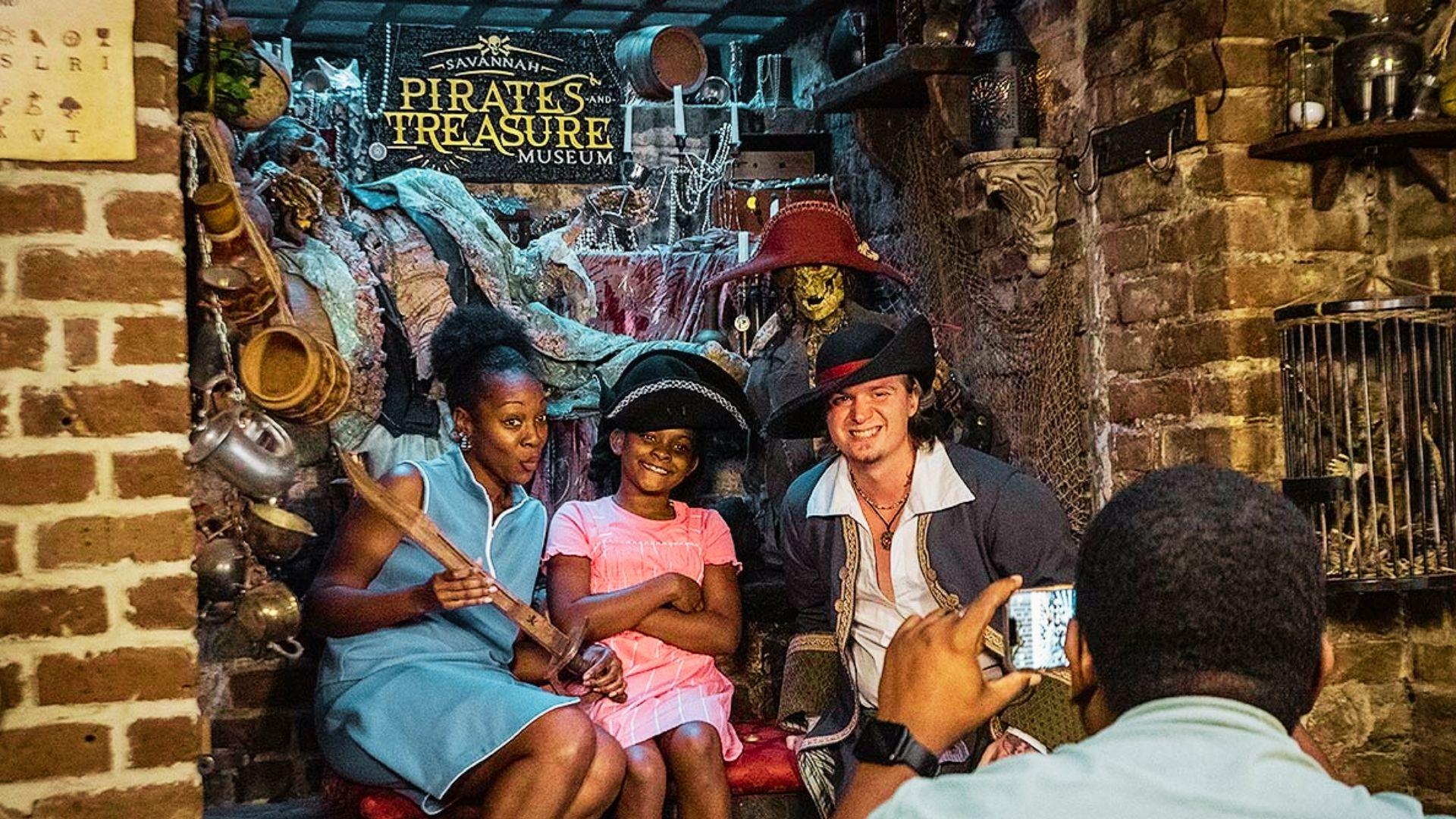 people enjoying at the Pirate Museum in Savannah,