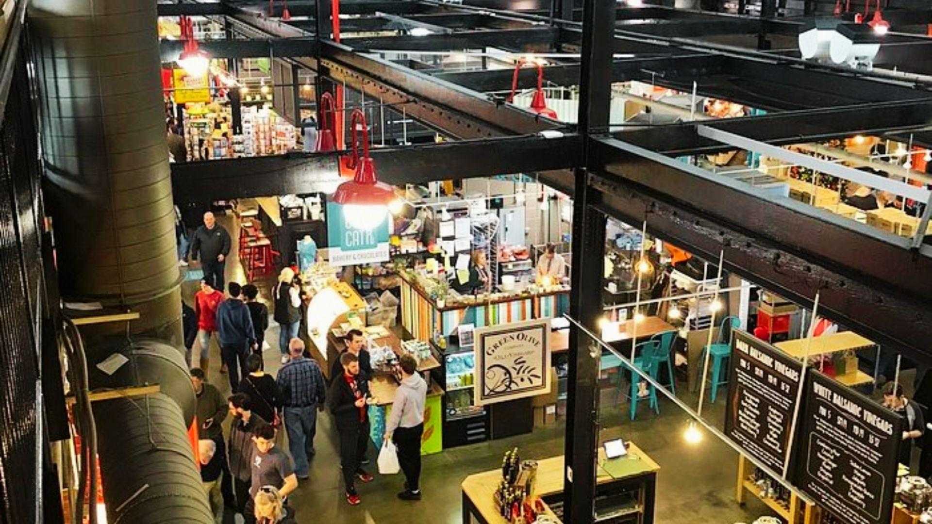 image showing the crowded North Market in Columbus.