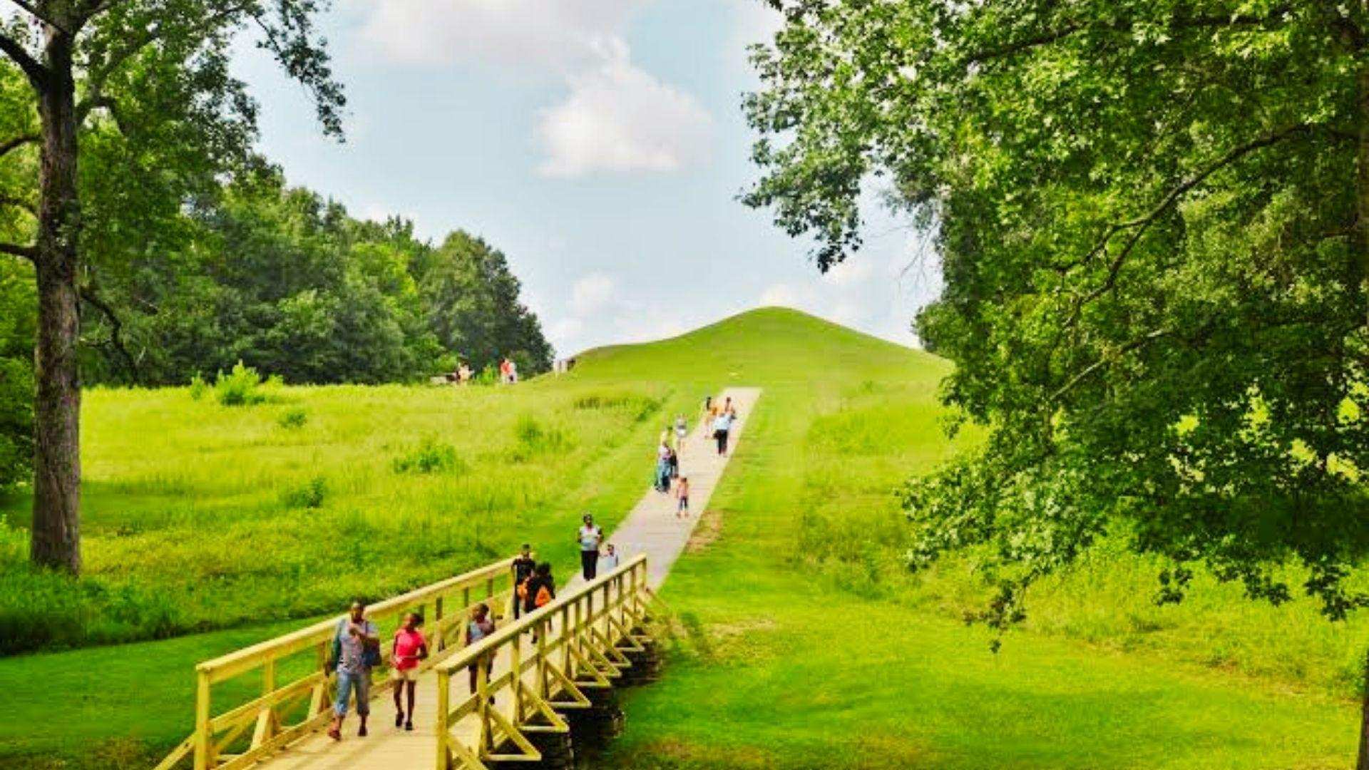 image of Ocmulgee Mounds national historical park.