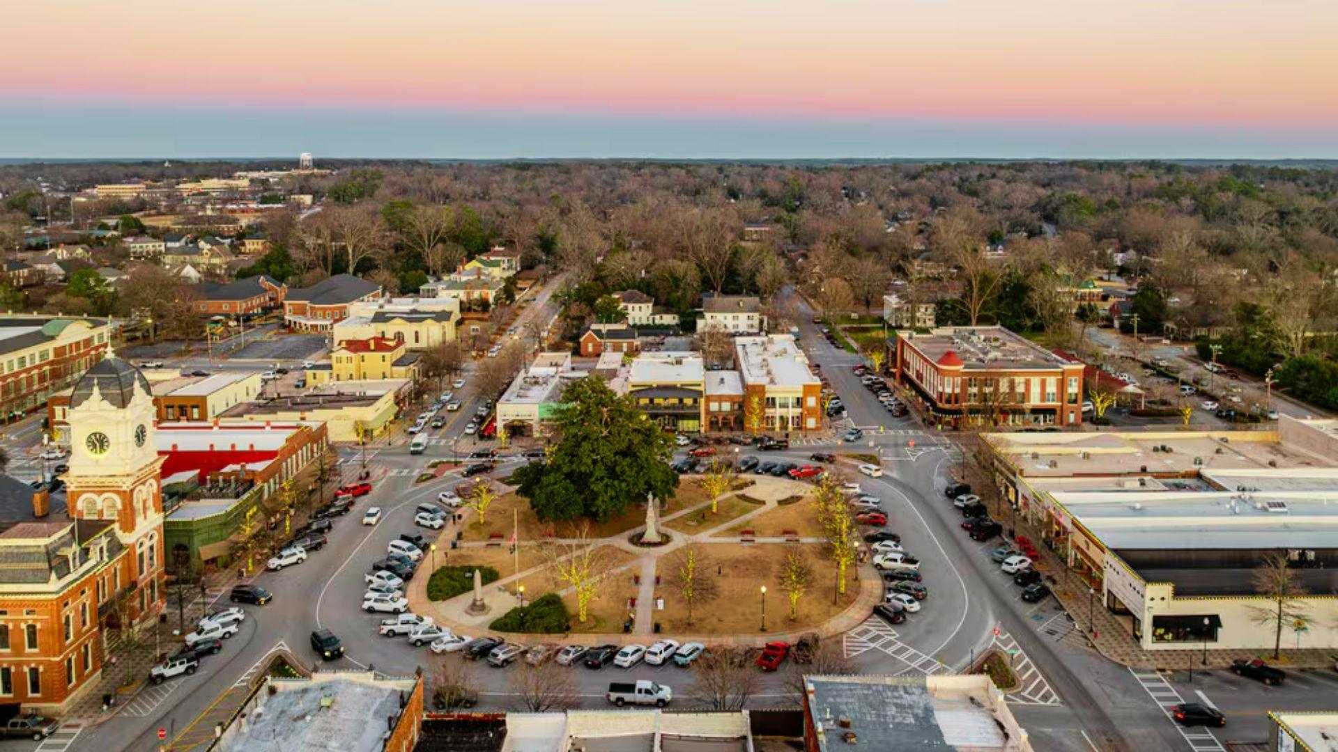 Aerial view of Covington.