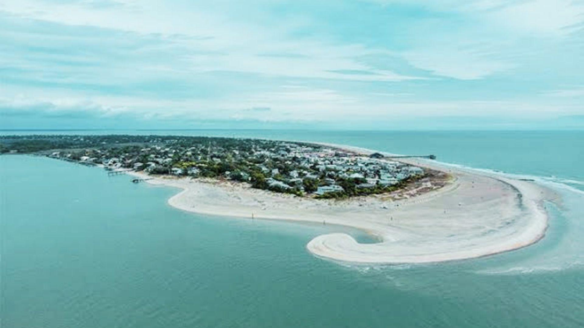 image showing the Aerial View of a coast.