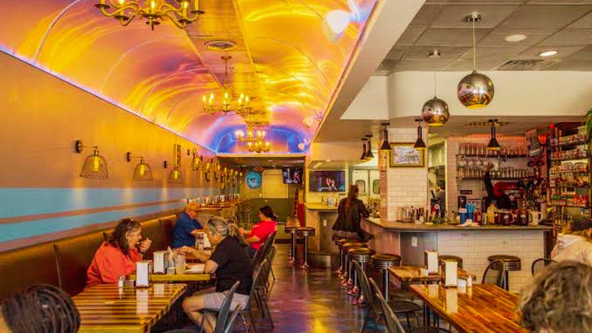 inside the Treylor Park restaurant.