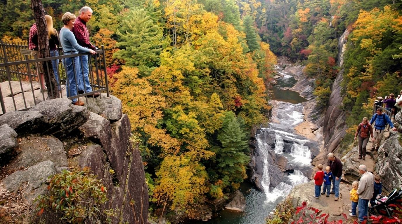 Tallulah Gorge is one of the Best Waterfalls in Georgia With Hiking Trails