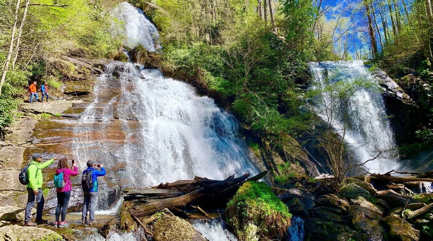 Anna Ruby Falls is one of the Best Waterfalls in Georgia With Hiking Trails