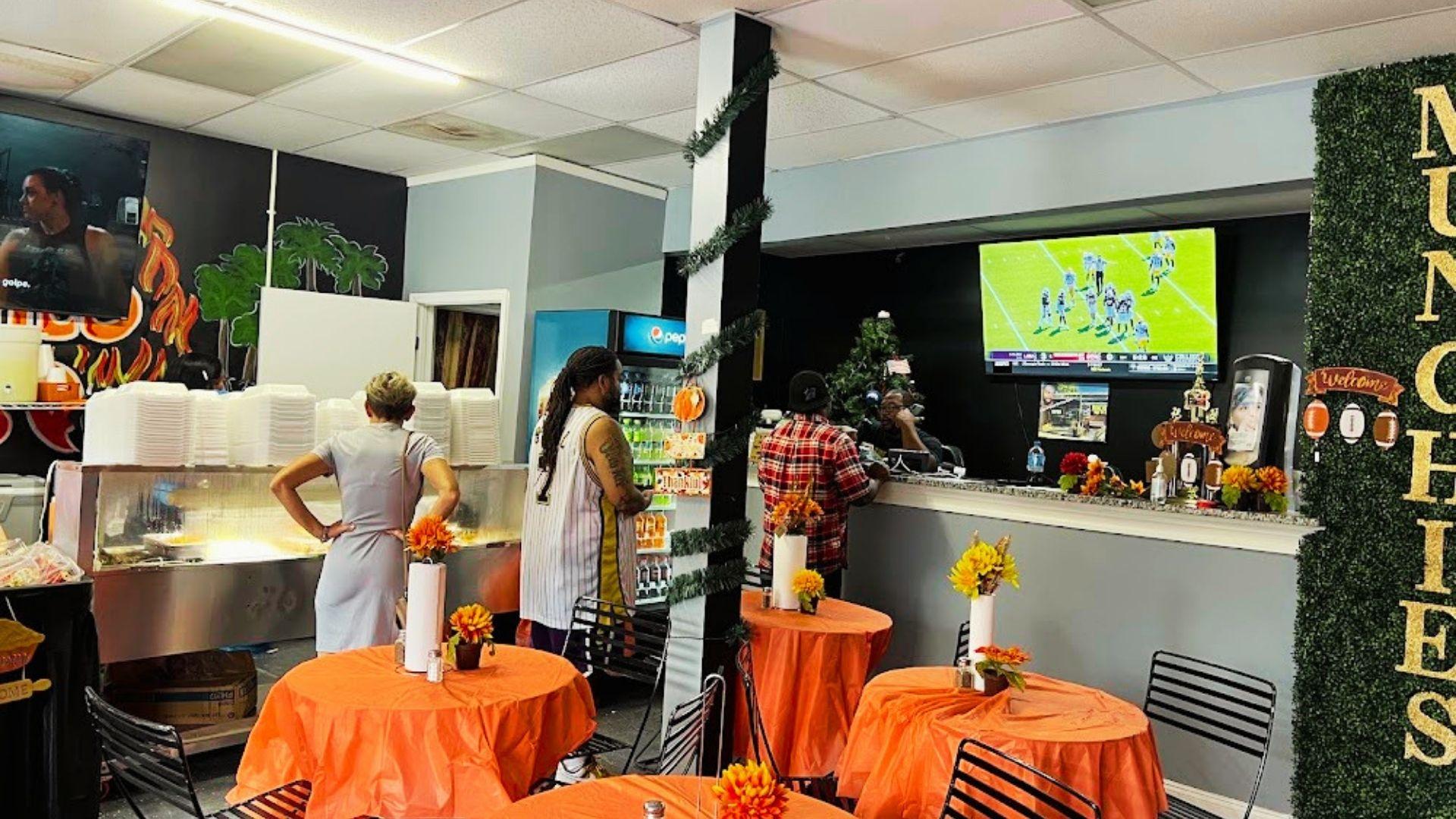 inside the Munchie's BBQ.