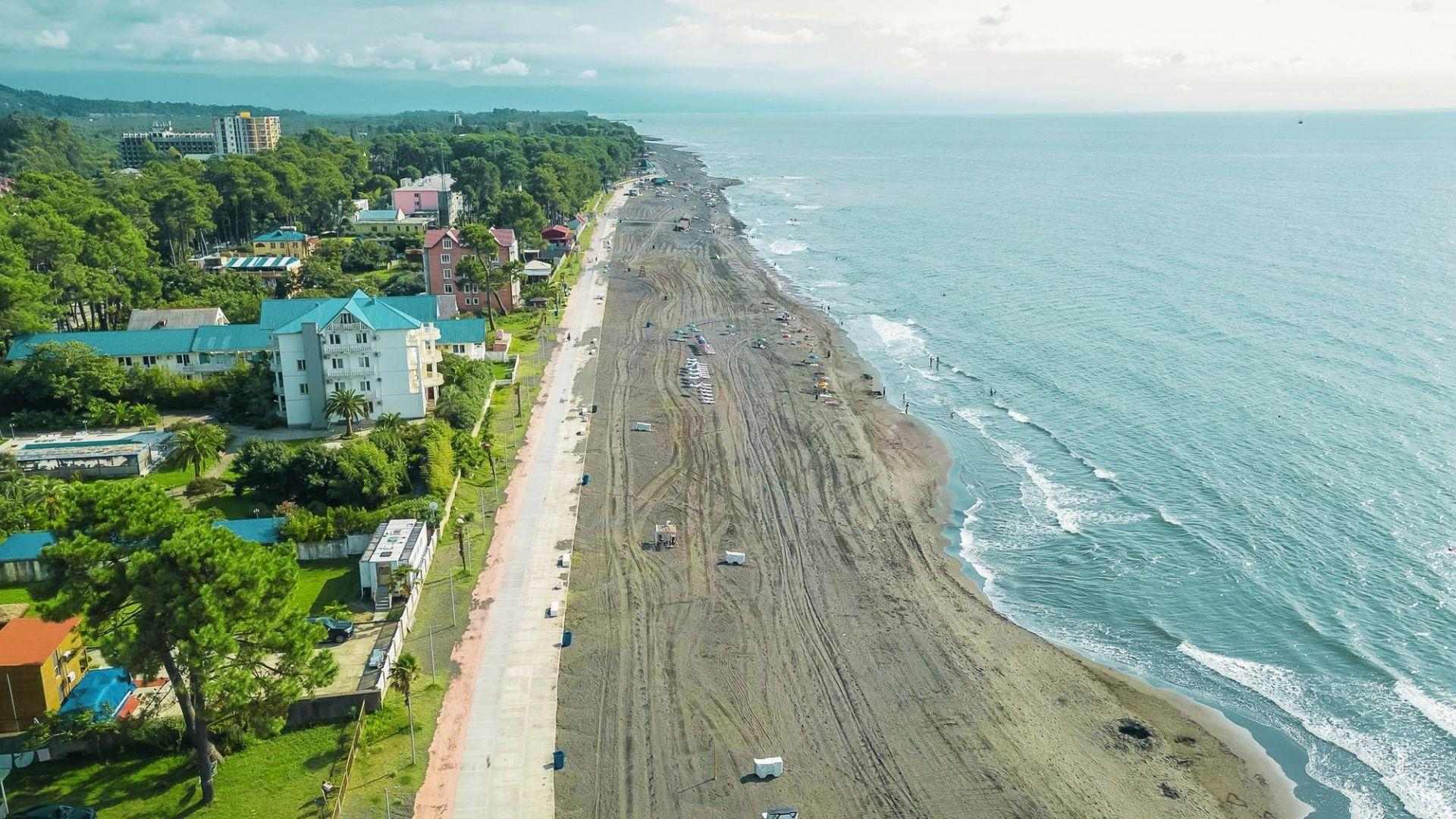 one of the crowded coastline in Georgia.