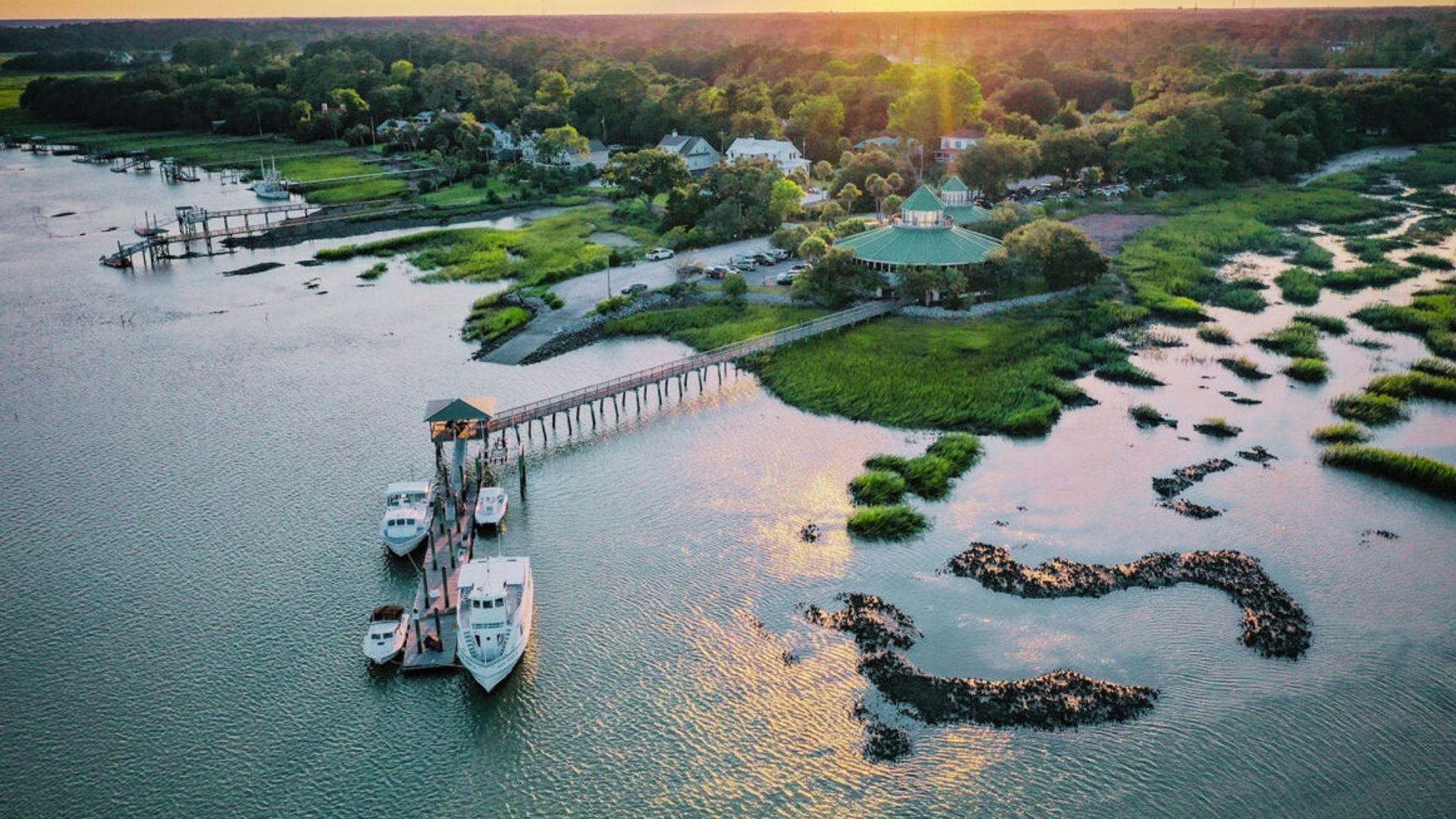 Aerial view of Daufuskie Island.